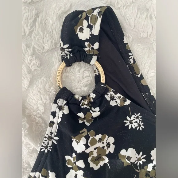 Michael Kors/NWT Floral One-Shoulder Swimsuit Sz 10 - Picture 2 of 4
